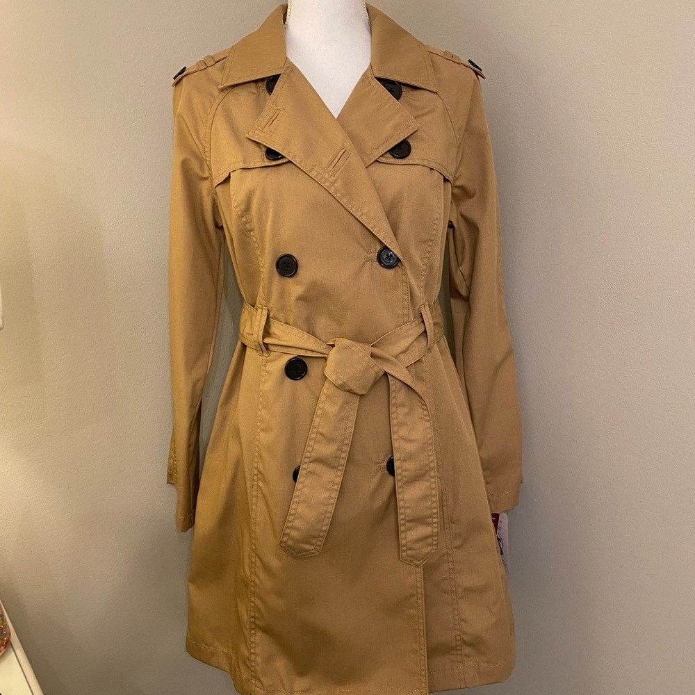 Tan khaki rain coat jacket | Merona